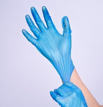 Disposable Blue Surgical Gloves Grade: Medical