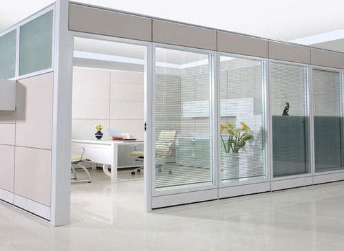 Transparent Aluminium Partitions For Offices