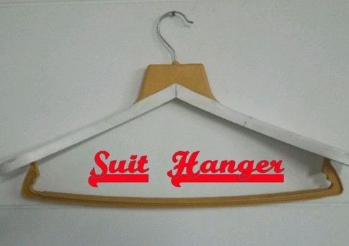 White & Yellow Color Plastic Suit Hanger