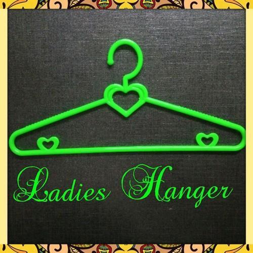 Four Colour Green Plastic Ladies Hanger