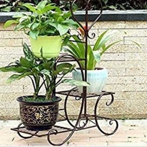 Black Color Flower Pot Stands Height: 4 Foot (Ft)