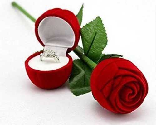 Red Luxurious Rose Ring Box