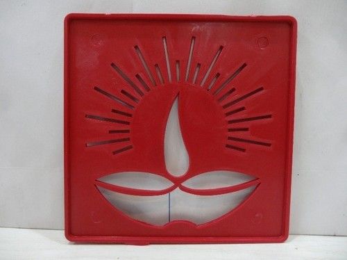 Red Diya Design Rangoli Stencils