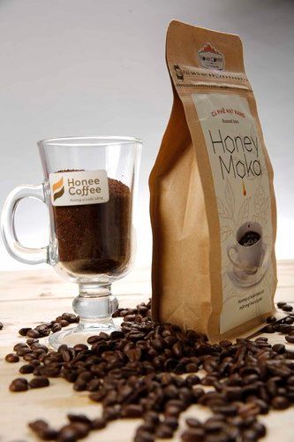 Honee Coffee - Honey Moka - Roasted Coffee Beans Processed With Honey Caffeine (%): 1-2 Percentage ( % )