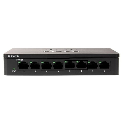 Black Eight Port Desktop Switch (Cisco Sf95D)