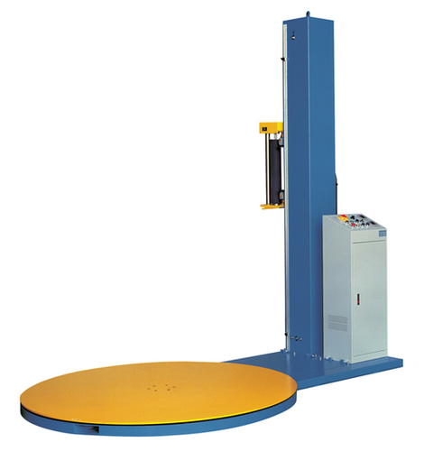 Blue And Yellow Pallet Stretch Wrapping Machine