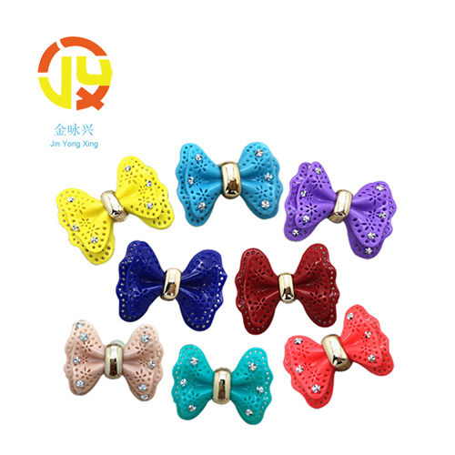 Any Color Pvc Bow Tie Shoe Buckle