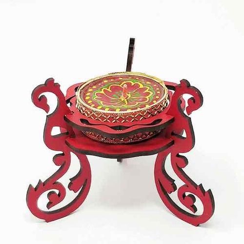 Paraffin Wax Hand Painted Tea Light Candle With Stand