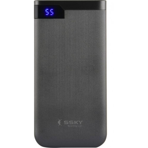 HP7 Power Bank - Metallic, 68x128x11.5 mm, Digital Black | 10,000 mAh, 2 Output Ports, IPS Display, 1-Year Warranty, User Manual Included