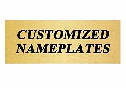 Golden Copper Etching Name Plate