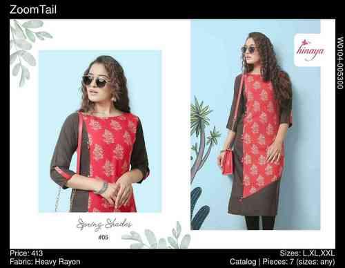 Multi-Color Black And Red Kurti