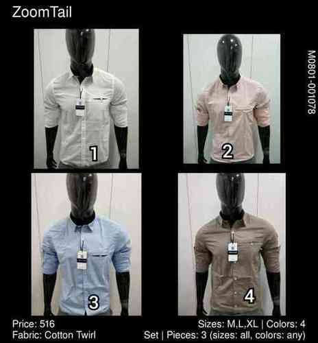 No Fade One Side Pocket Plain Shirt