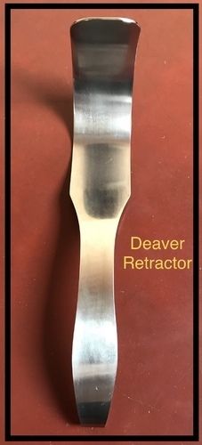 Silver Stainless Steel Deaver Retractor