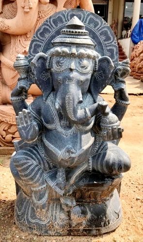 Durable Black Stone Ganesh Statues at Best Price in Bhubaneswar | Kas ...