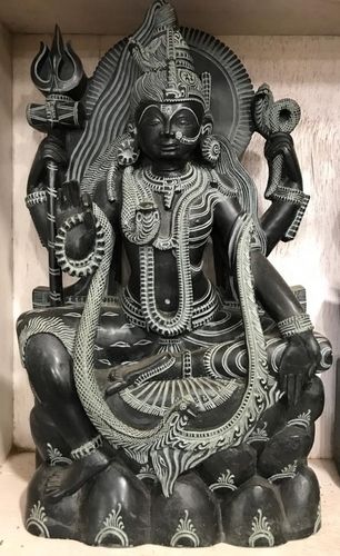 Durable Mahakali Black Stone Statue