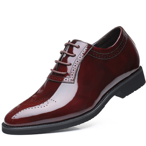 Black/Red Wine Men Patent Leather Dress Shoes at Price 70 USD/Pair in ...