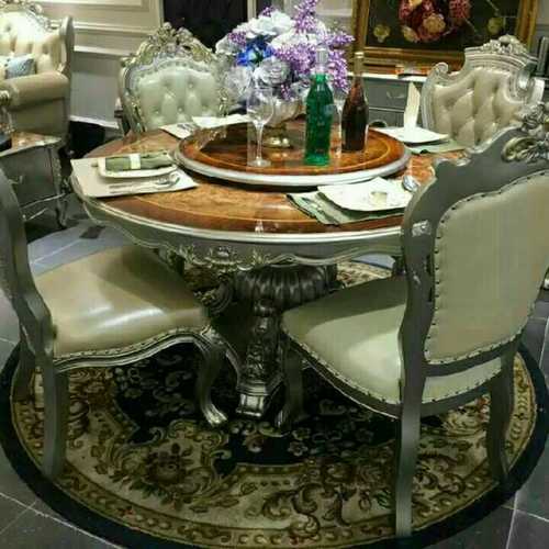 Round Marble Dining Table Set