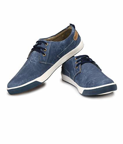 Blue Denim Fabric Casual Shoes