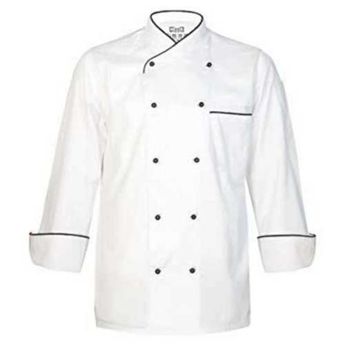 Flawless Finish Chef Coat Collar Type: Round Collar