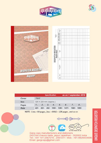 Abari Dispatch Register Notebook Hard