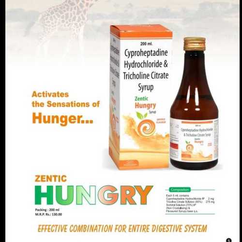 Liquid Hungry Cyproheptadine Hydrochloride And Tricholine Citrate Syrup