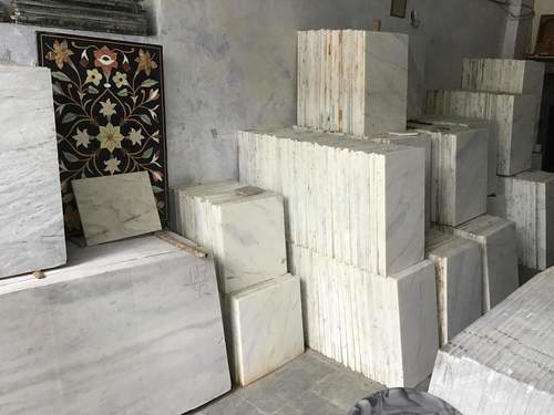 White Polished Imported Marble Slab