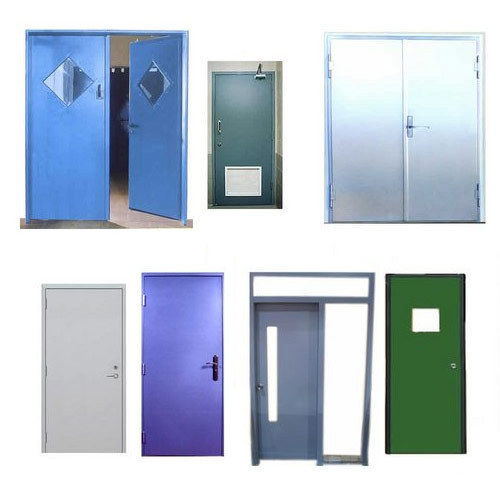 Various Colors Are Available Single And Double Panel Steel Doors