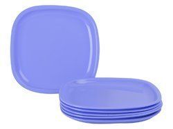 Square Purple Color Plastic Dinner Plate