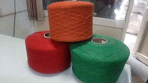  बुनाई के लिए पुनर्नवीनीकरण रंगीन औद्योगिक कपड़ा धागा