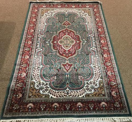 Multicolor Handmade Floor Silk Carpet