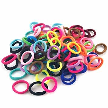 Multi Colored Hair Rubber Bands  Used By: Baby Girls