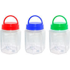 Plastic Round Pet Jars