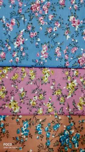 Printed Dull Cotton Nighty Fabric