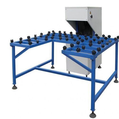 Blue Triple Cross Belt Glass Grinding Machine