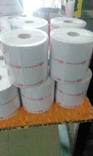 White Barcode Label Paper Roll