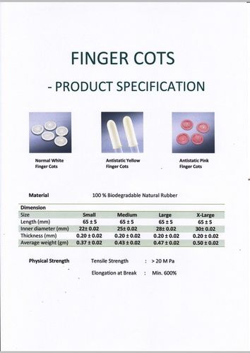 Natural Rubber Finger Cots