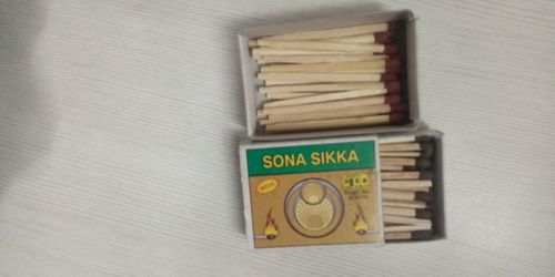 Safety Match Box - Wooden and Phosphorus Sticks, 40 Sticks Per Box | High Quality, Black Match Head Color, Ideal for Hotel and Household Use