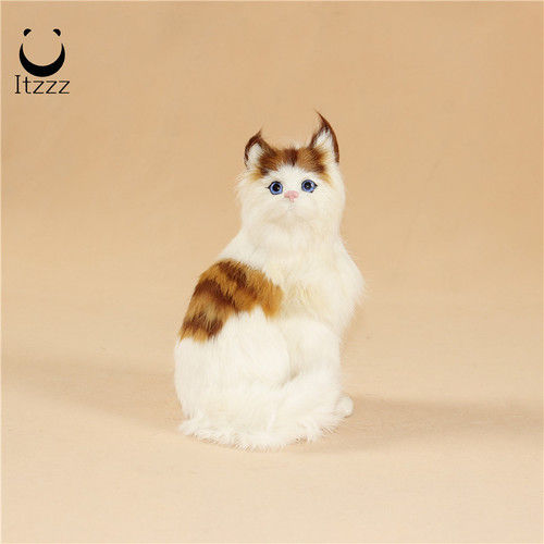 White Simulation Furry Cat Toy