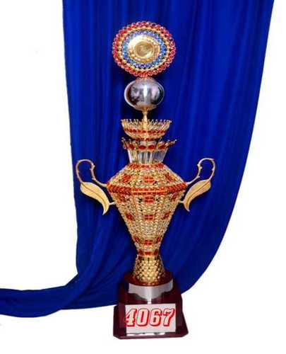 Wooden And Crystal Trophy