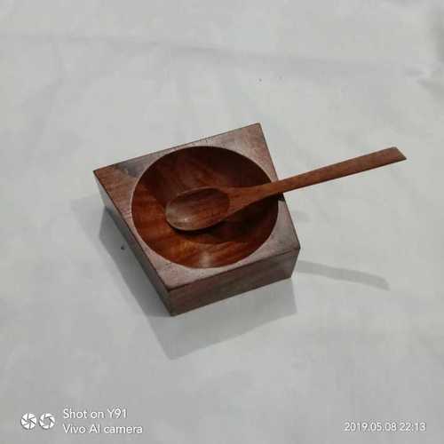 Wooden Bowl With Spoon