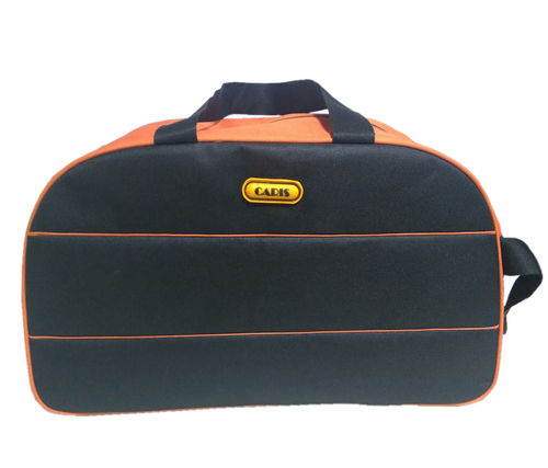 Customized Caris 18 Inch 20L Black Orange Plain Duffel Bag Db18002