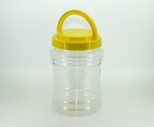 Transparent Plastic Round Pet Jars