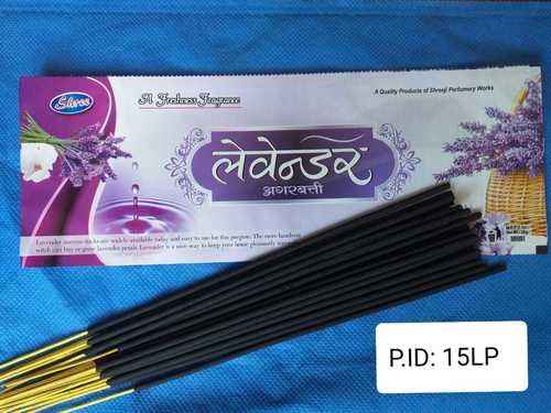 Lavender Fragrance Incense Sticks - 15gm Weight, 10-15 Minutes Burning Time | 100% Natural Bamboo, Eco-Friendly, Straight, 25 Sticks