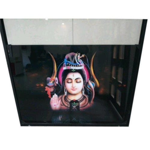 Black Lord Shiva Printed Glass Tiles