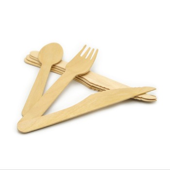 Compostable Plain Wooden Cutlery