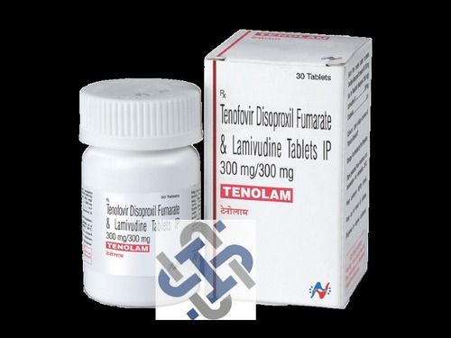 Tenolam Lamivudine 300Mg Tenofovir 300Mg Tablet Grade: Medicine Grade