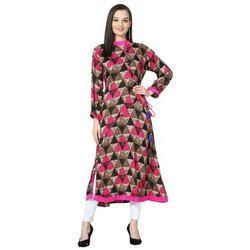 Georgette Collar Neck Ladies Kurti