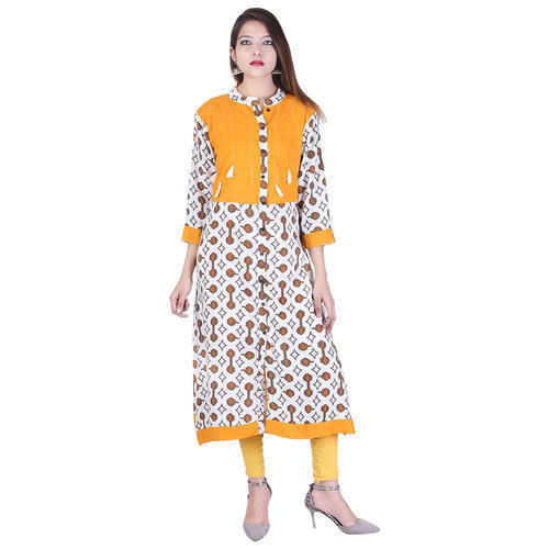 Ladies Cotton Semi Stitched Kurtis