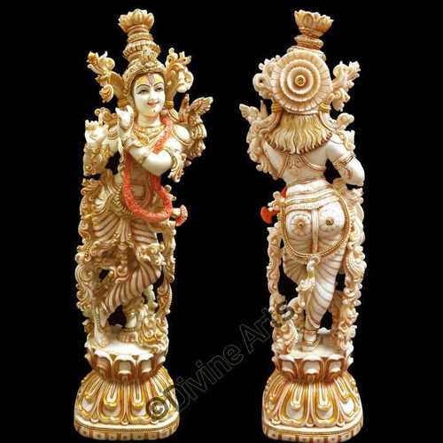 Easy To Clean Marble Dust Krishna Statue