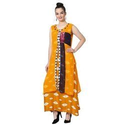 Georgette Round Neck Ladies Kurti